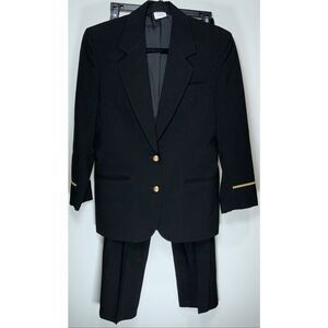 UTY Apparel black vintage 90s wool blend pants suit size 4